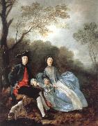 Thomas Gainsborough Self-portrait with and Daughter oil on canvas